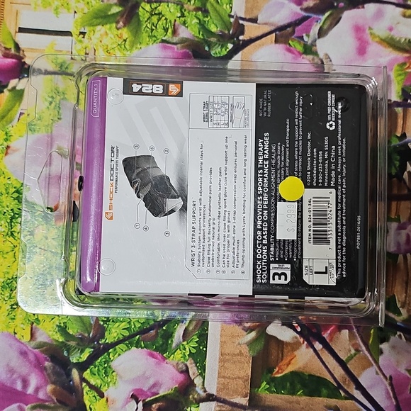 Shock Doctor Left Wrist 3 Strap Support Large New - Picture 2 of 3